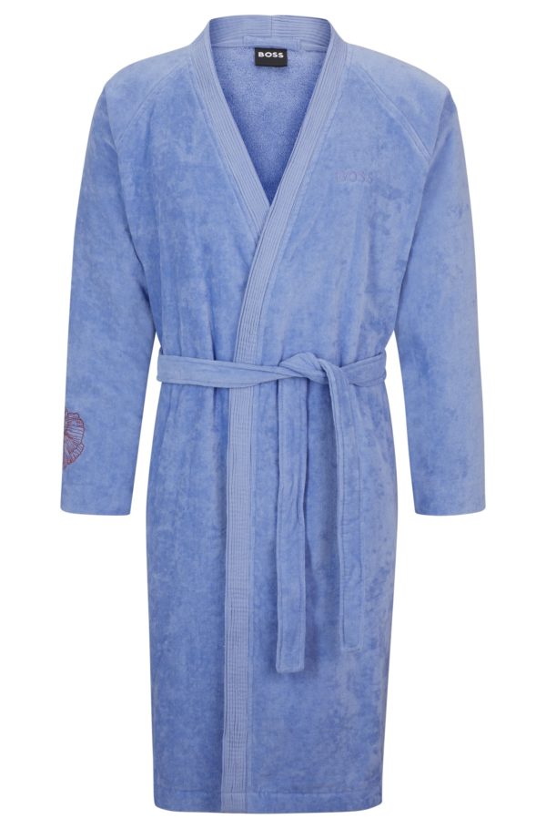 Hugo Boss Peignoir en coton avec détails brodés