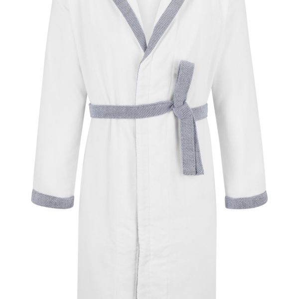 Hugo Boss Peignoir en velours de coton blanc avec logo brodé