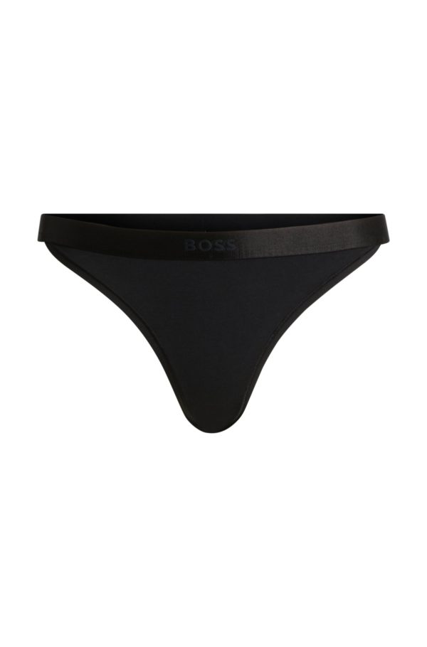 Hugo Boss Slip en coton mélangé avec taille logotée emblématique