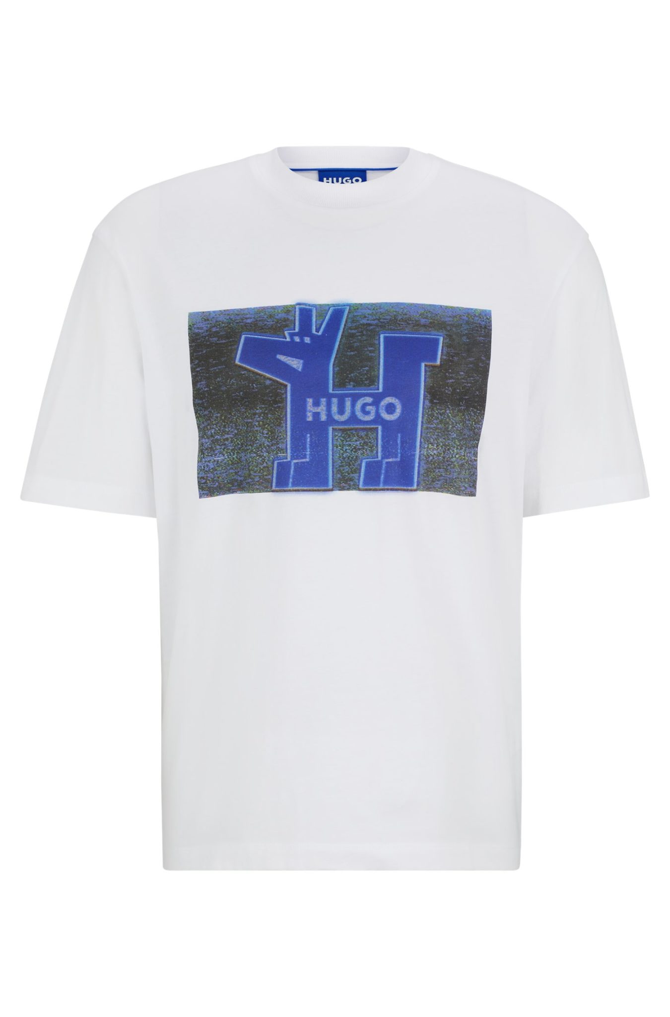 Hugo Boss T-shirt Regular en jersey de coton avec logo artistique