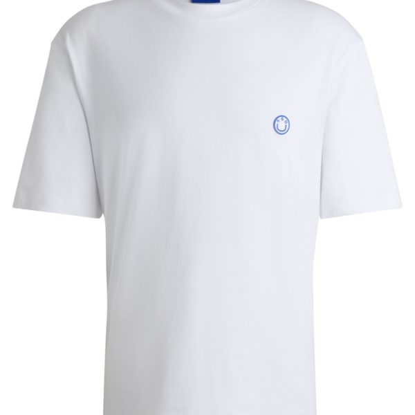 T-shirt en jersey de coton avec logo Happy HUGO – Hugo Boss