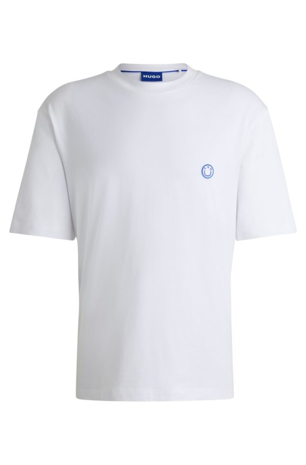 Hugo Boss T-shirt en jersey de coton avec logo Happy HUGO