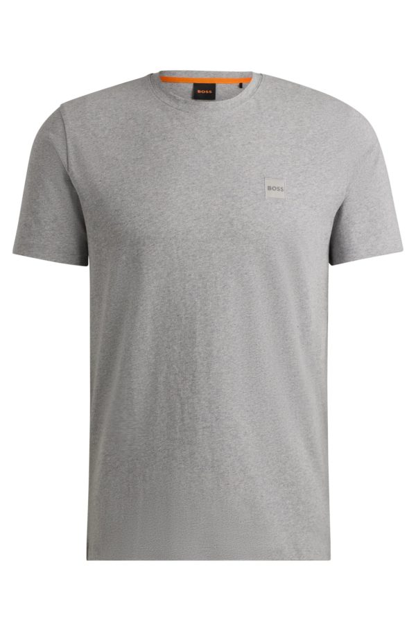 Hugo Boss T-shirt en jersey de coton avec patch logoté