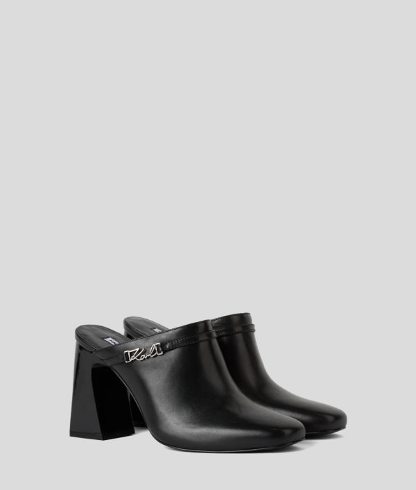 Karl Lagerfeld, Mules À Talon Astra Nova Signia, Femme, Noir, Taille: L41 Karl Lagerfeld