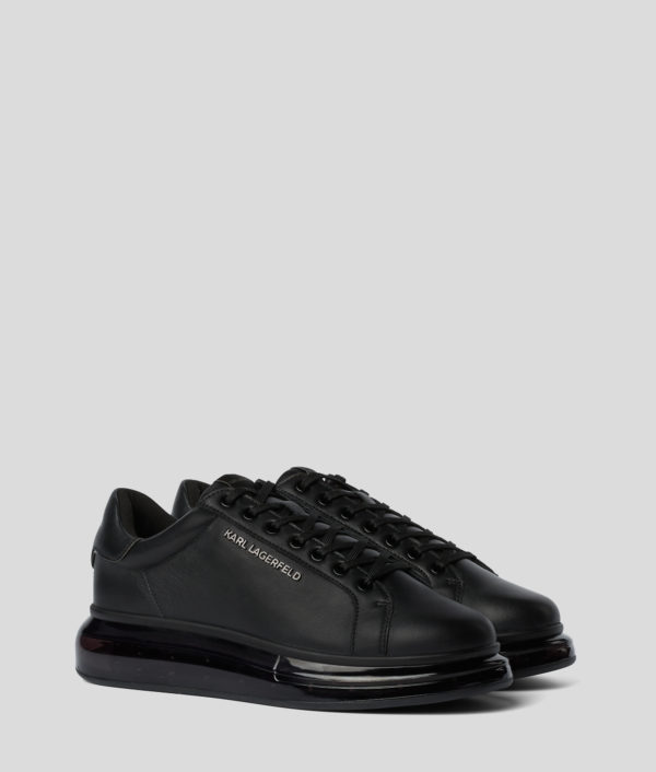 Karl Lagerfeld, Basket En Cuir Basse À Lacets Kapri Kushion, Homme, Noir, Taille: L46 Karl Lagerfeld