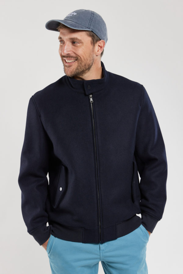 BERAC Blouson zippé Bérac - laine Homme Marine deep 2XL