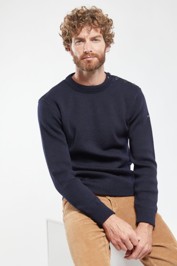 ARMOR-LUX Pull Marin "Gavrinis" - laine Homme Navire 4XL
