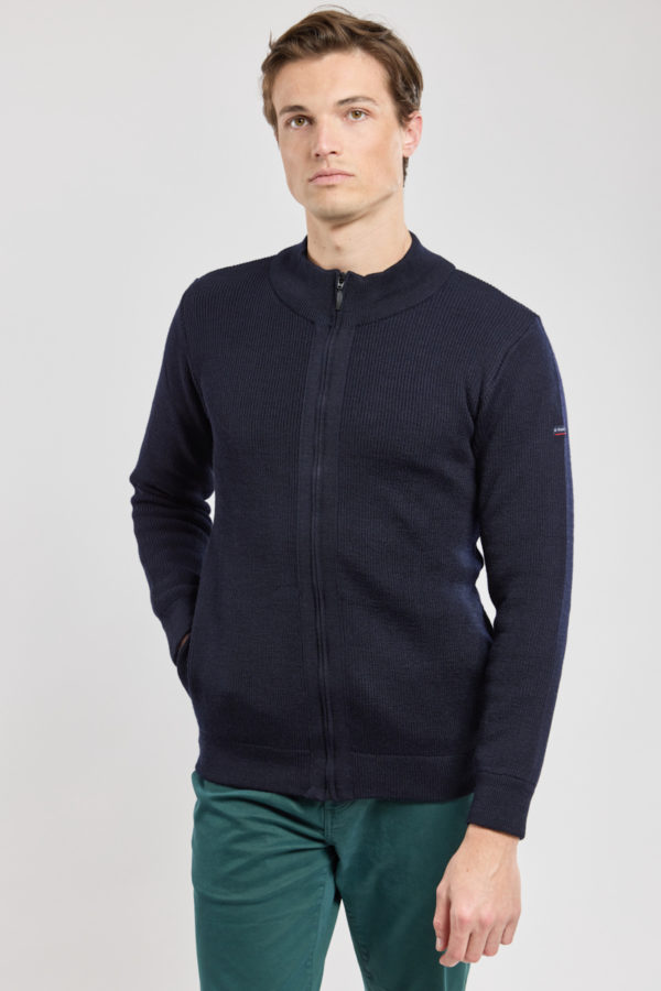 ARMOR-LUX Cardigan "Kerlouan" - laine Homme Rich Navy XXXXL
