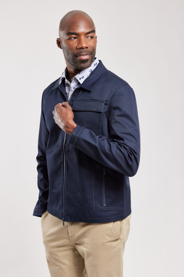 ARMOR-LUX Veste zippée déperlante Homme Marine deep XL