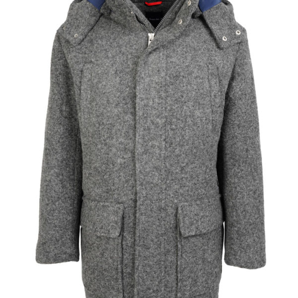 ARMOR-LUX Parka zippée – drap de laine Homme Gris anthracite XL