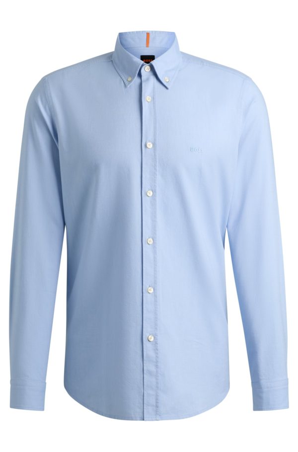 Hugo Boss Chemise Regular en coton avec col à pointes boutonnées
