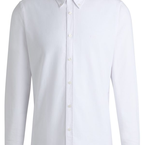 Hugo Boss Chemise Regular en coton avec col à pointes boutonnées