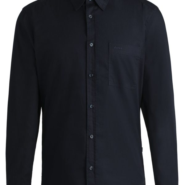 Chemise Regular en twill de coton lavé – Hugo Boss
