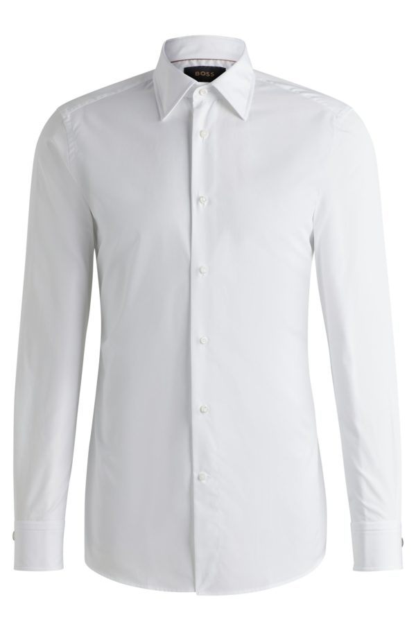 Hugo Boss Chemise Slim en popeline de coton italien
