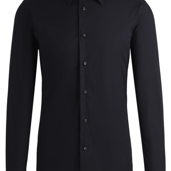 Hugo Boss Chemise Slim en popeline stretch de coton mélangé