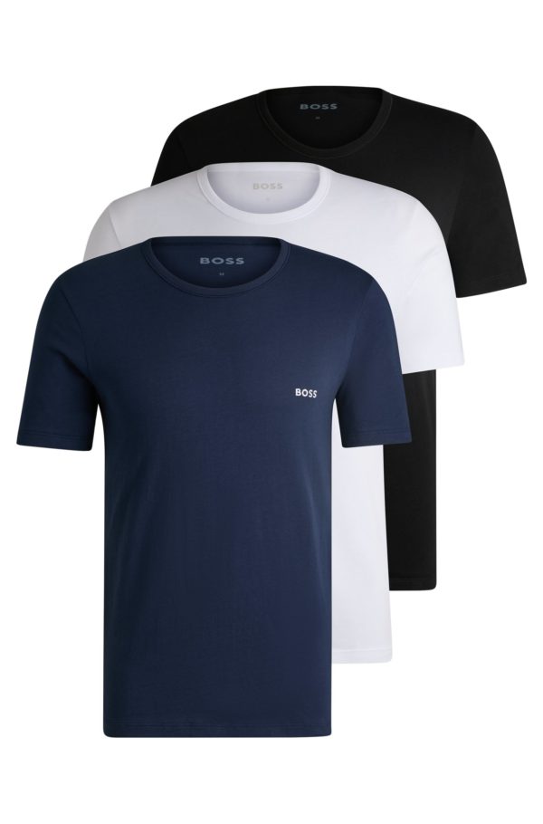 Hugo Boss Lot de trois t-shirts en coton à logo brodé