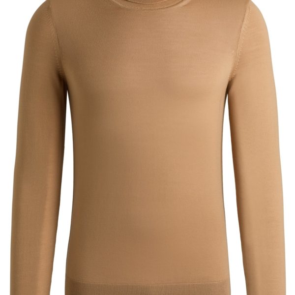 Pull Regular à col roulé en laine mérinos – Hugo Boss