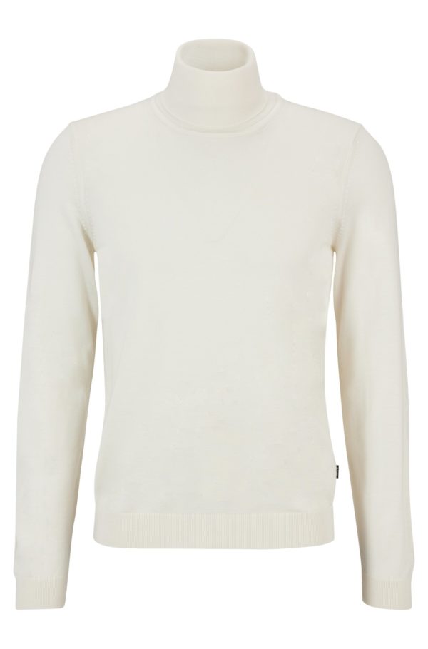 Hugo Boss Pull Regular à col roulé en laine mérinos