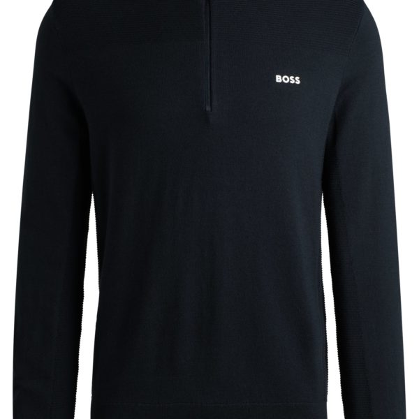 Pull à encolure zippée et logo en tissu dry-flex – Hugo Boss