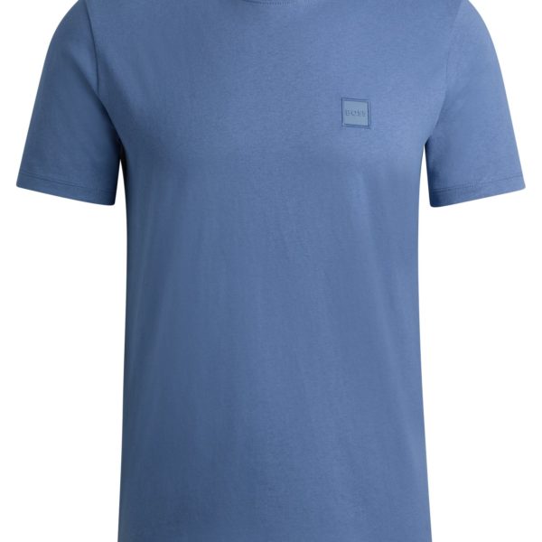 T-shirt en jersey de coton avec patch logoté – Hugo Boss