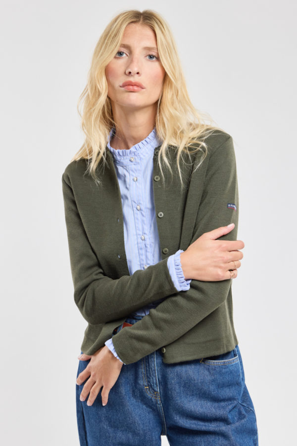 ARMOR-LUX Cardigan col rond - Laine et acrylique Femme Foresta 5XL - 52