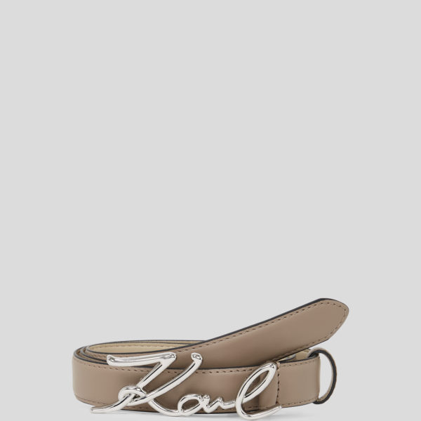 Karl Lagerfeld, Ceinture K/signature, Femme, Gris cendré, Taille: XS Karl Lagerfeld