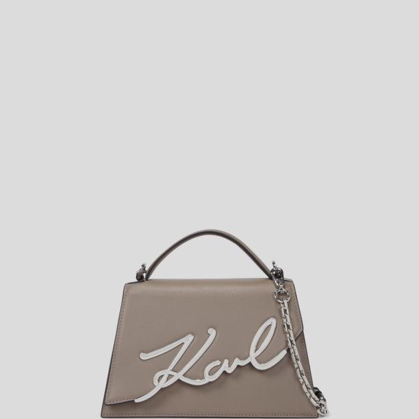 Karl Lagerfeld, Sac Bandoulière De Taille Moyenne K/signature, Femme, Gris cendré, Taille: X00 Karl Lagerfeld