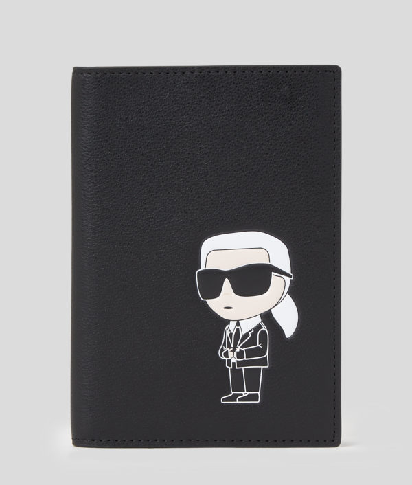 Karl Lagerfeld, Étui Pour Passeport En Cuir Ikon, Femme, Noir, Taille: X00 Karl Lagerfeld