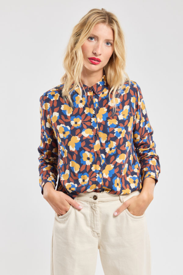 ARMOR-LUX Chemisier fleuri Femme Imprimé Deauville H24 XXL - 46