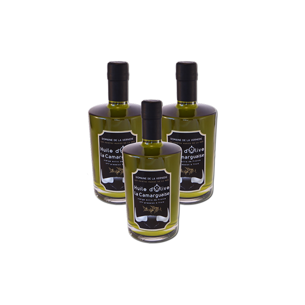 La Vernède Huile d’olives – Cuvée Noire – 3 Bouteilles de 350ml