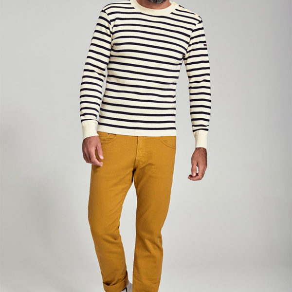 ARMOR-LUX Jean "Lougre" coupe regular - coton Homme Camel 5XL - 52