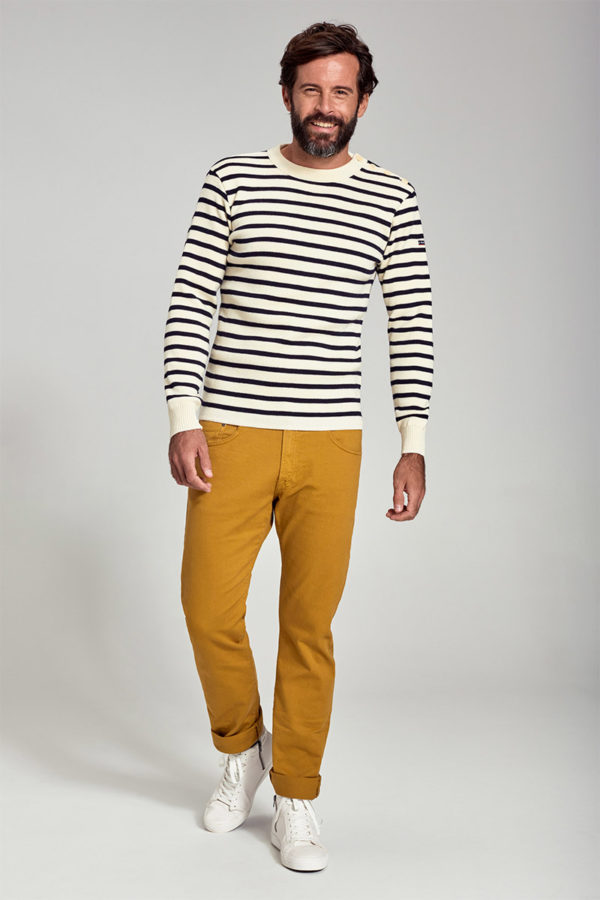 ARMOR-LUX Jean "Lougre" coupe regular - coton Homme Camel 5XL - 52