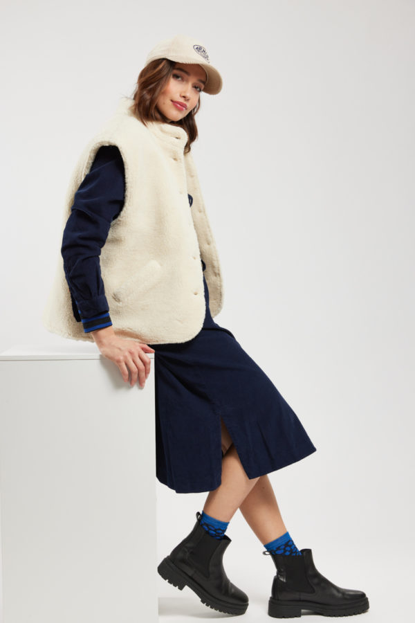 ARMOR-LUX Veste sans manche moutonnée Femme Nature XL - 44