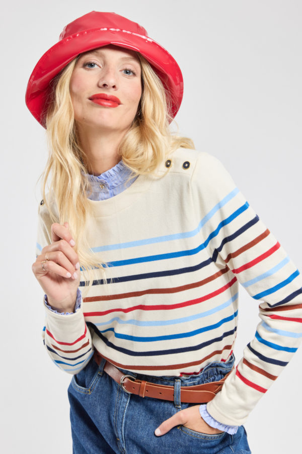 ARMOR-LUX Marinière colorée - coton rustique Femme Multicol Nautique 4XL - 50