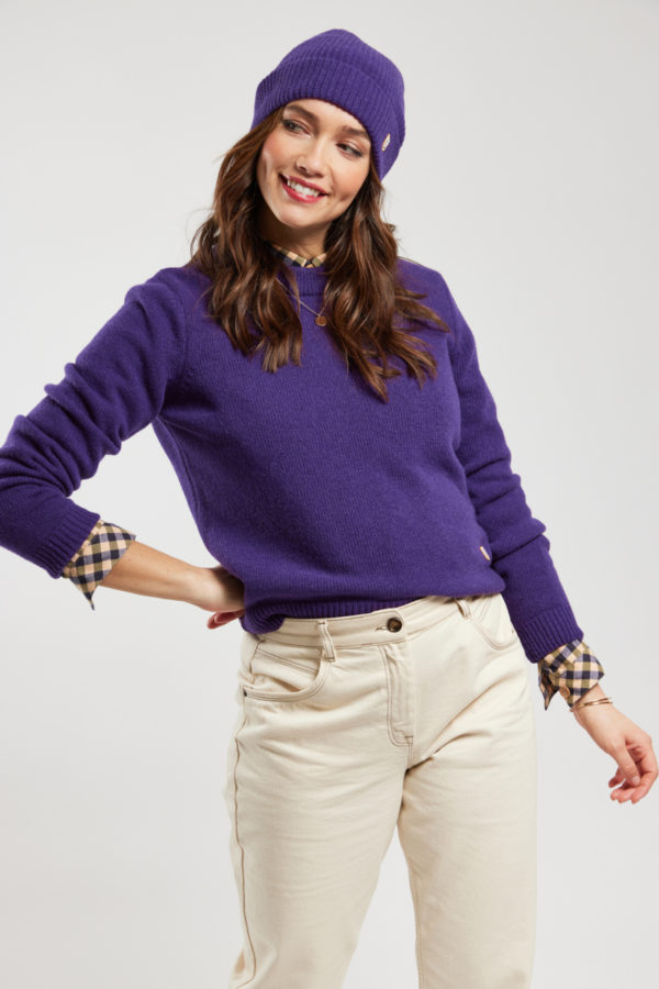 ARMOR-LUX Pull court - laine Femme Morado 4XL - 50