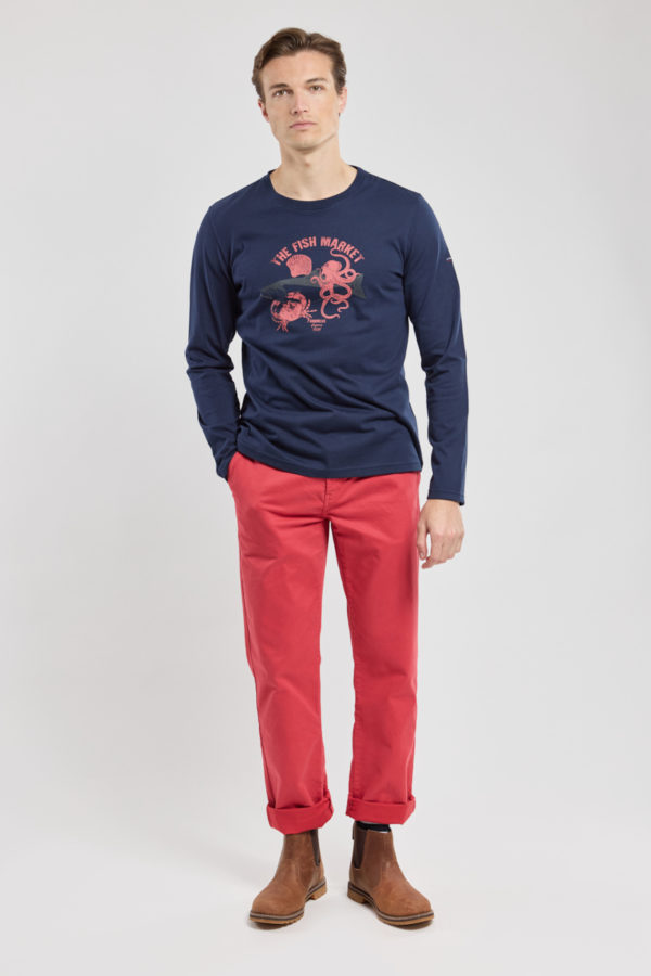 ARMOR-LUX Chino coupe droite - coton Homme Cardinal E24 4XL - 50