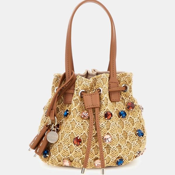 Sac Seau En Raphia Loreny - Guess