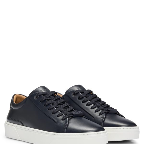 Baskets basses Gary en cuir avec détail logoté sur les lacets – Hugo Boss