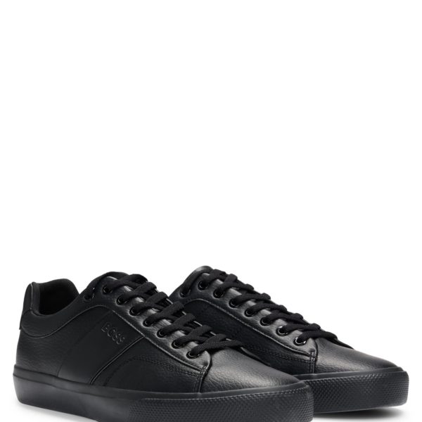 Hugo Boss Baskets en similicuir à textures unies et grainées