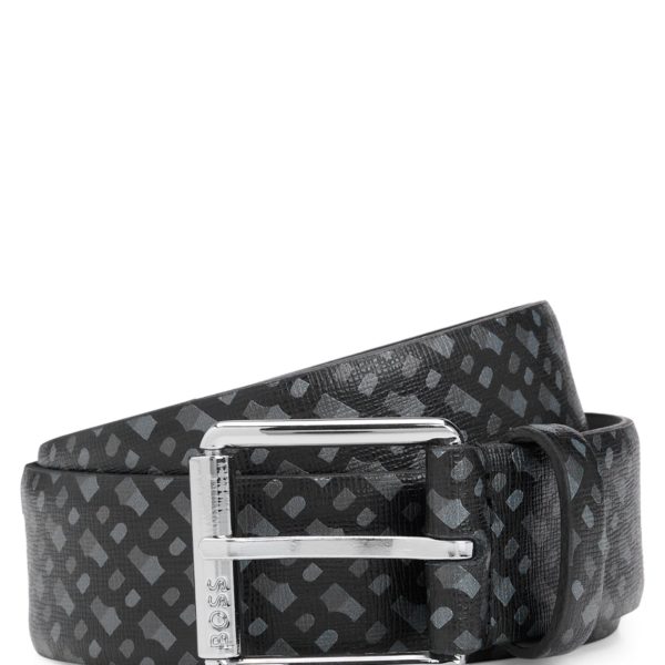 Hugo Boss Ceinture en cuir italien avec imprimé monogramme