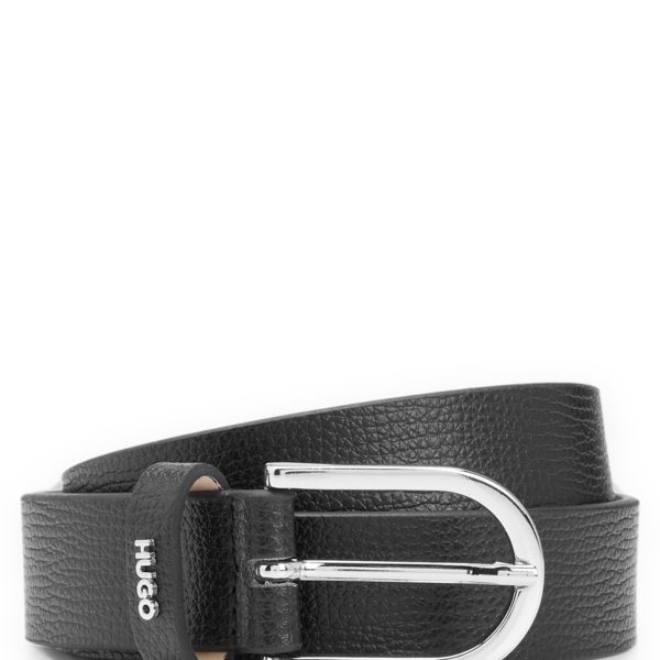 Ceinture en cuir grainé italien avec passant logoté – Hugo Boss