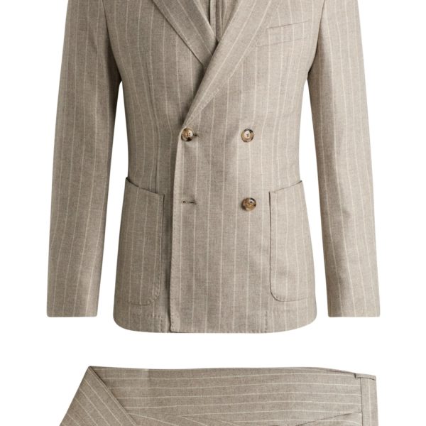 Costume Slim en laine mélangée à rayures – Hugo Boss