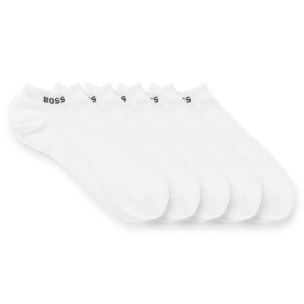Lot de cinq paires de chaussettes longueur cheville à logos – Hugo Boss