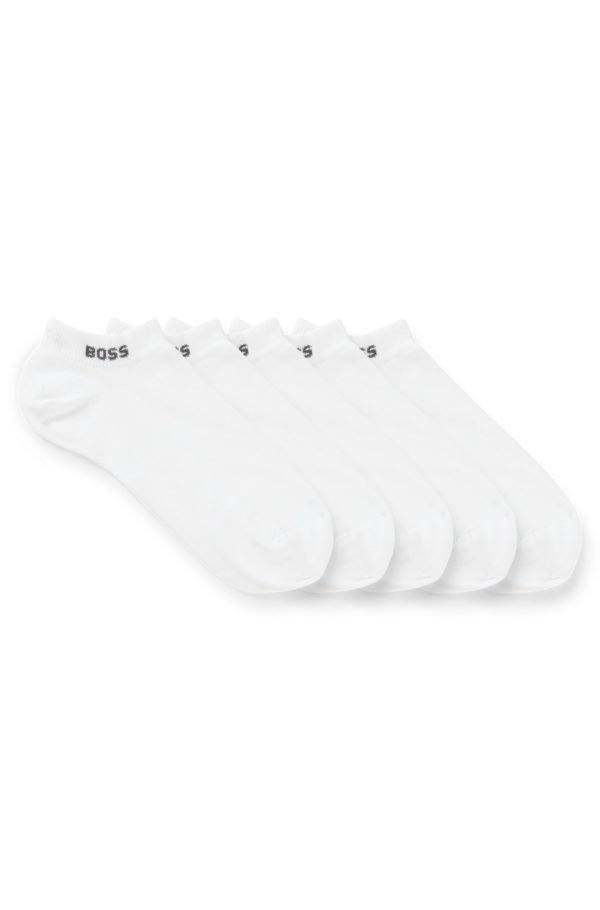 Hugo Boss Lot de cinq paires de chaussettes longueur cheville à logos