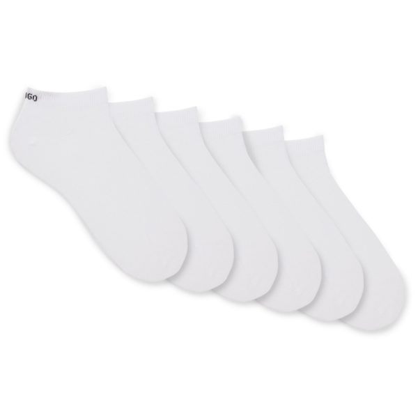 Lot de six paires de chaussettes basses en coton mélangé à logos – Hugo Boss