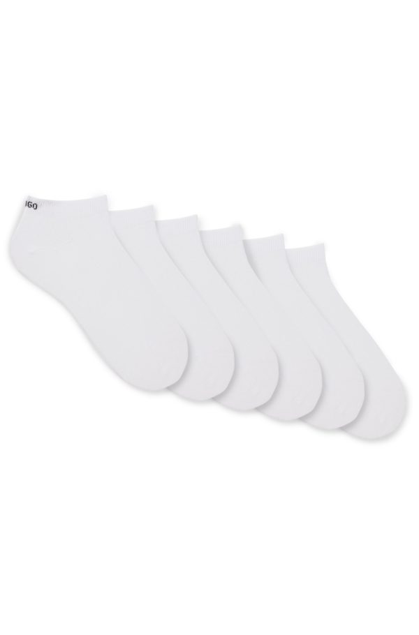 Hugo Boss Lot de six paires de chaussettes basses en coton mélangé à logos