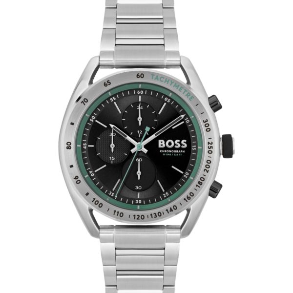 Hugo Boss Montre chronographe avec sous-cadrans et bracelet à maillons