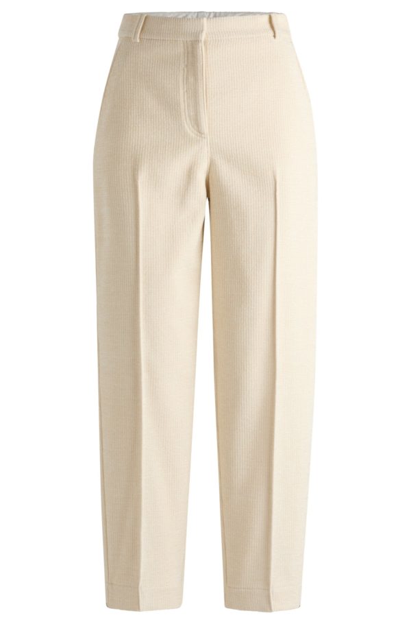 Hugo Boss Pantalon Relaxed à taille haute en velours côtelé