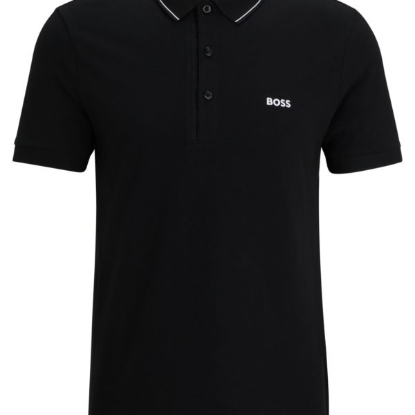 Polo Slim Fit en piqué de coton avec logo ton sur ton – Hugo Boss