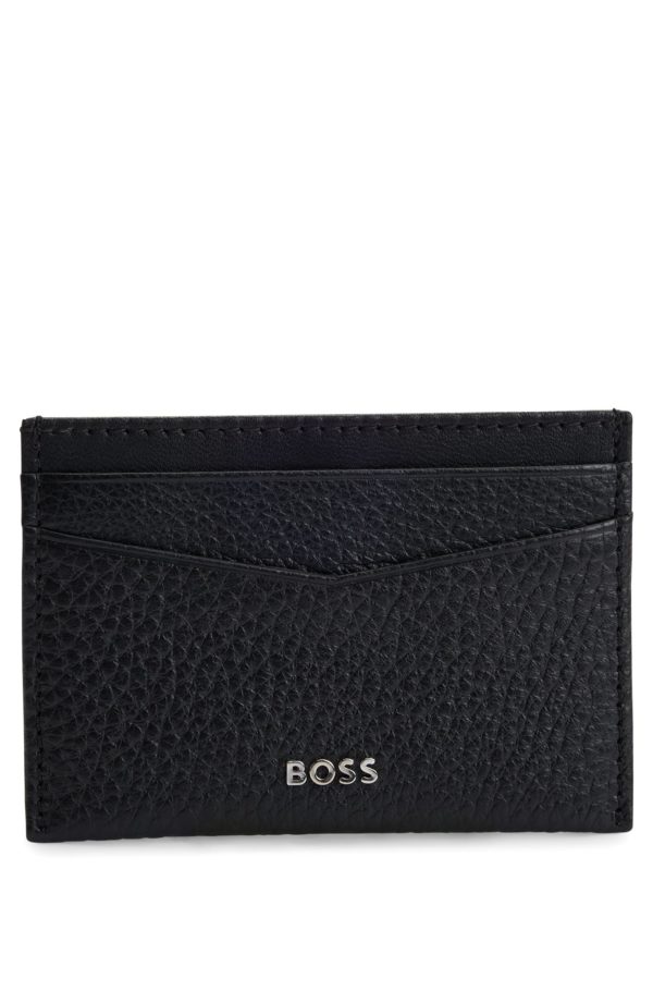 Hugo Boss Porte-cartes en cuir grainé avec logo